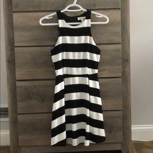 STRIPED SKATER DRESS